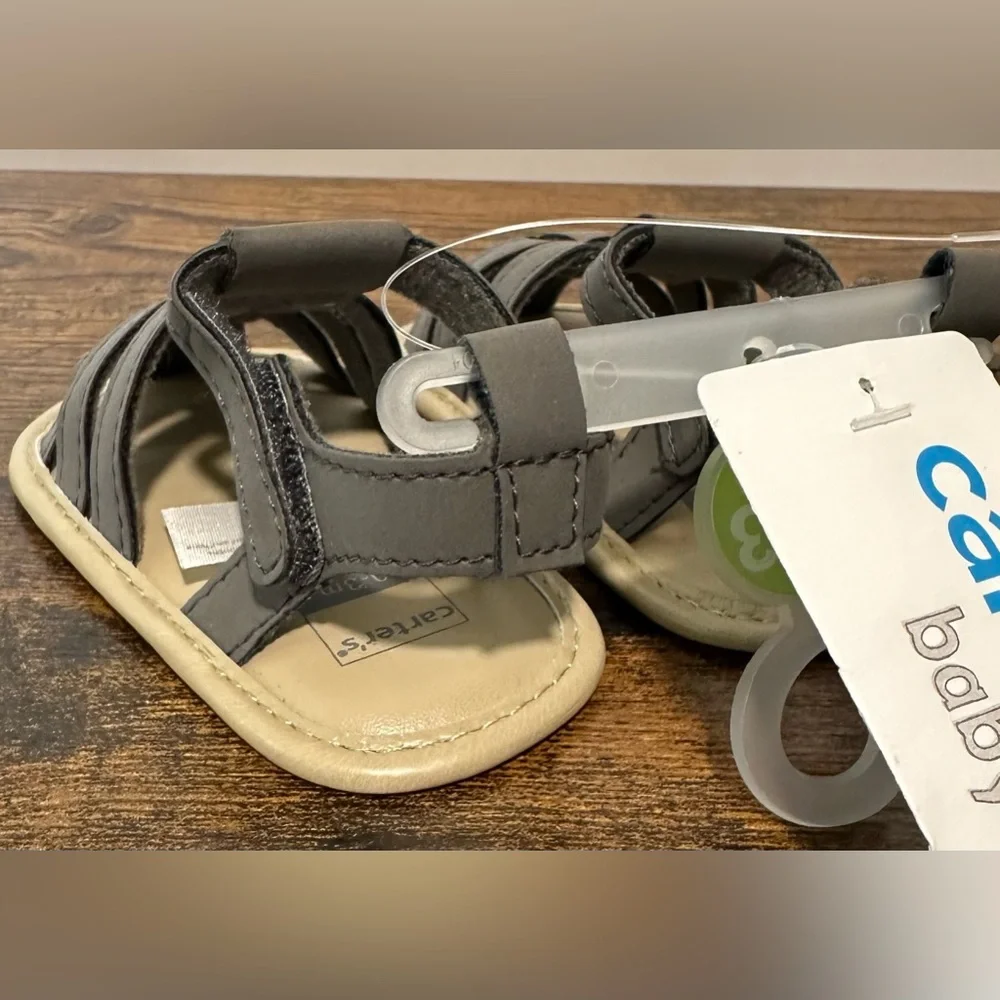 Carters Lot Of 2 Pairs Baby Boy Shoes/Sandals NWT Size 1 (0-3 months )